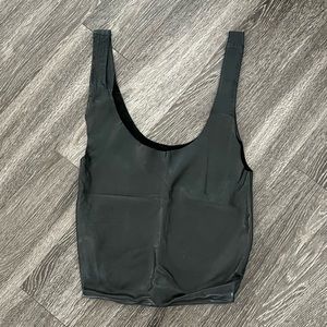 Baggu Black Leather Tote Bag Purse